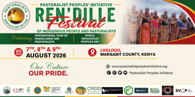 PPI News Header Rendille Festival for Indigenous Peoples and Pastoralism From 7th to 9th in Loglogo, Marsabit County.